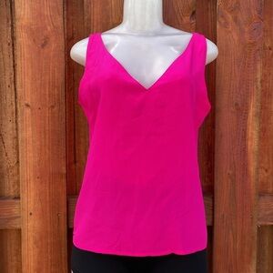 Omanti Pink 100% Silk Sleeveless Top Size M